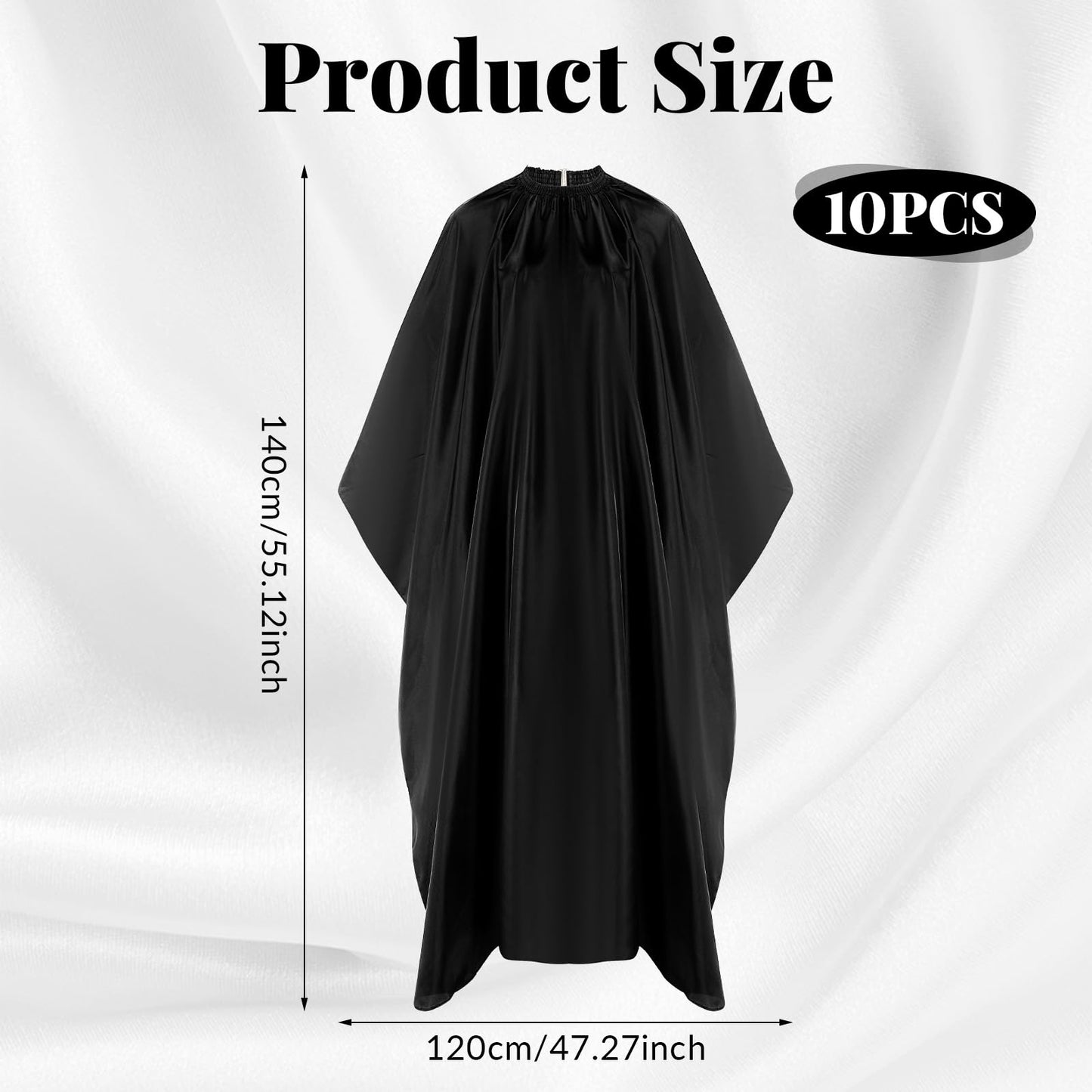 Yuanan 10 Pack Waterproof Hair Cutting Cape, 55''x 47'' Barber Capes with Adjustable Snap Professional Hair Cutting Cape Barber Salons Apron for Women, Men Professional and Home Use