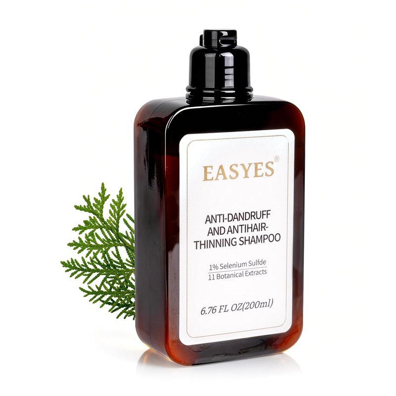 Easyes Anti Dandruff Shampoo with 1% Selenium Sulfide – Helps reduce Itchy Flaky Scalp, strengthens and nourishes hair, soothes the scalp, Controls Oil, 7oz