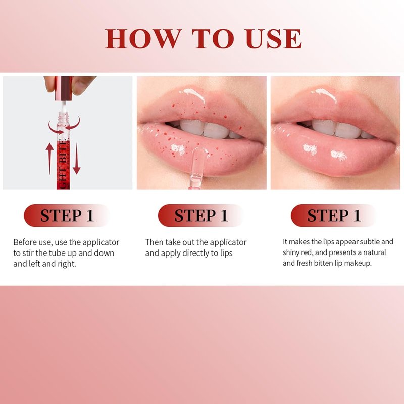 Skiennix Dual-Phase Lip Oil - Moisturizing & Nourishing Gloss in Shiny Red & Transparent