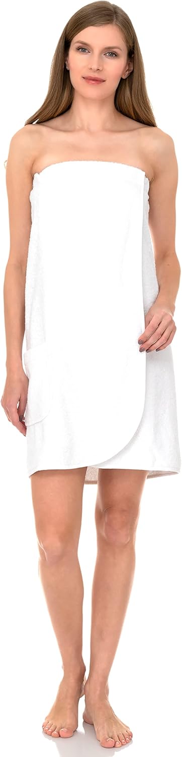 Womens Shower Wrap - Adjustable Cotton Terry Cloth Gym Cover Up | Soft & Comfortable