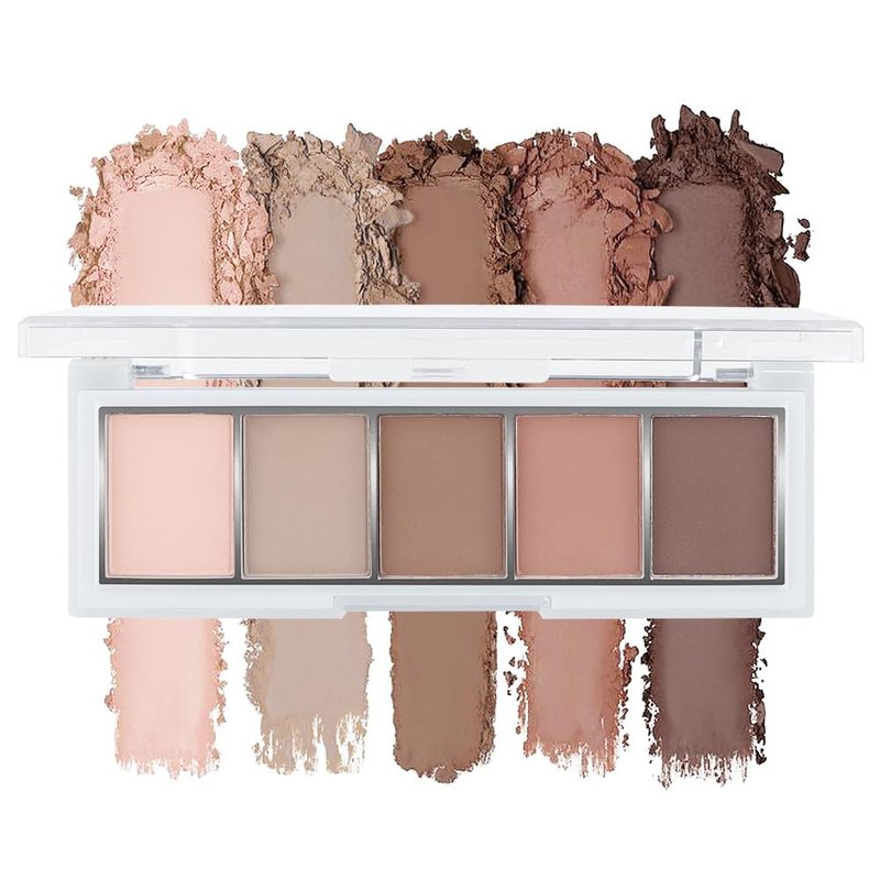 KXmzeG Nude Matte Eyeshadow Palette Makeup,5 Natural Nude Brown Light Brown Cool-Toned Natural Eye Shadow Palette Makeup, Smooth Blendable Texture, Long Lasting Naturing-Looking (02#, Pack of 1)