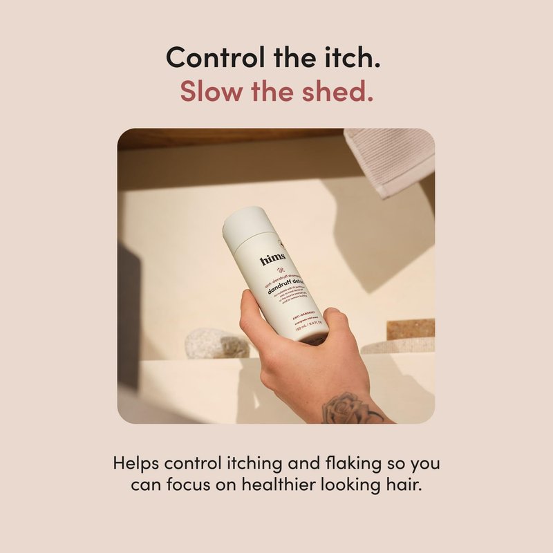 hims Dandruff Detox Shampoo - Pyrithione Zinc, Argan Oil, & Avocado Oil Formula - Dandruff Shampoo for Flaky & Itchy Scalp - Sulfate-Free, Paraben-Free - Evergreen Mint Scent - 6.4 Fl Oz, 2 Pack