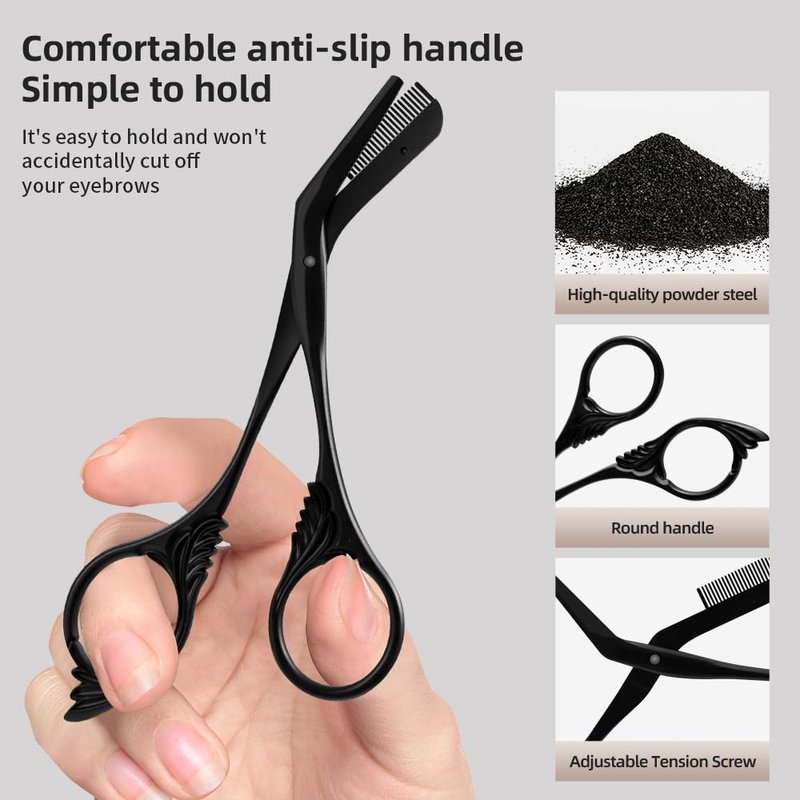 OFIDUS Eyebrow Scissors Trimmer with Comb Gift for Men and Women Stocking Stuffers