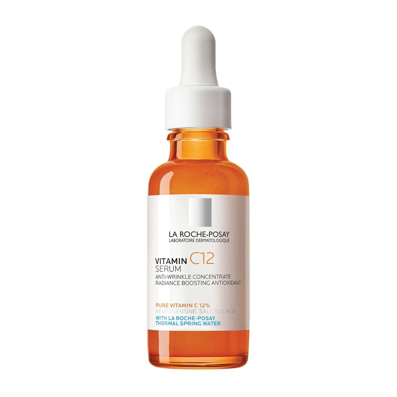 La Roche-Posay Pure 12% Vitamin C Serum - Hydrating Face Serum with Hyaluronic & Salicylic Acid | Boost Radiance, Reduce Wrinkles, 1 oz