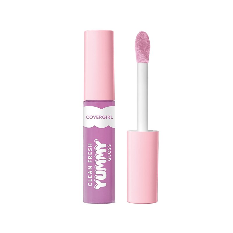 COVERGIRL Clean Fresh Yummy Lip Gloss, Sheer, Natural Scents, Vegan Formula - 200 Laugh-Vender, 0.33 fl oz