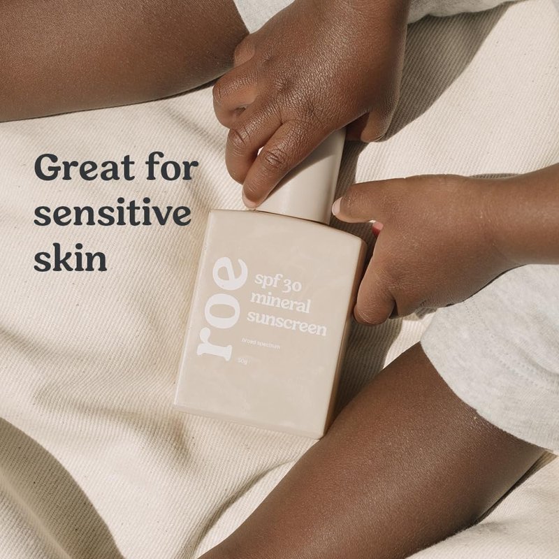 Roe Wellness- Baby Sunscreen Mineral & Reef Safe, Zinc Oxide, Non-Toxic Ingredients SPF 30 | Great For Toddlers, Kids, Newborns & Babies | Non-Greasy, Paraben-Free
