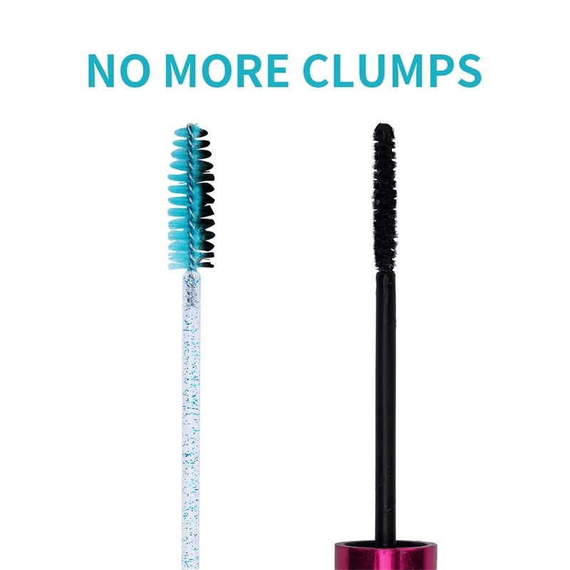 **Disposable Eyelash Brushes - 100PCS Mascara Wands Applicators Kit with Container | Blue**
