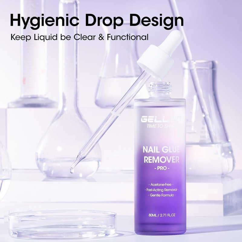 Gellen Nail Glue Remover - Non-Acetone Gel for Press-On Nails | 80ML Odorless & Gentle Debonder
