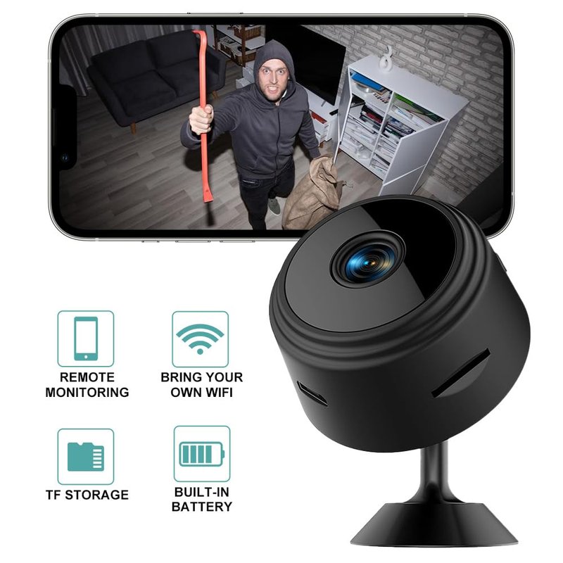 Honey Tour Small Pet Camera, Indoor WiFi 1080P Dog & Cat Security Camera Long Distance for Pets