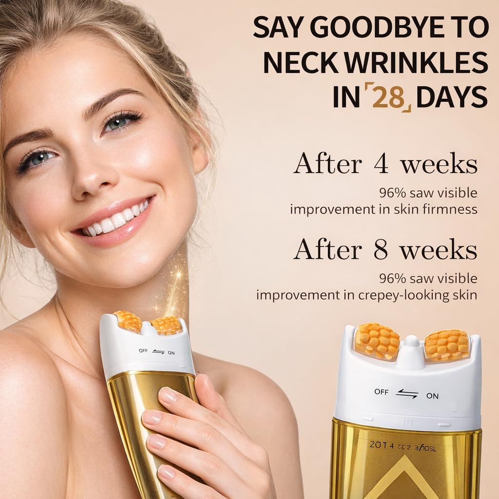 Ycz AH-8 Neck Firming Cream with Roller for Crepey Skin Body Care Comfort, Moisturizing, Anti-Aging Neck Cream with Peptide, Collagen, Smooths Wrinkles & Fine Lines Skin Care Skin Repair