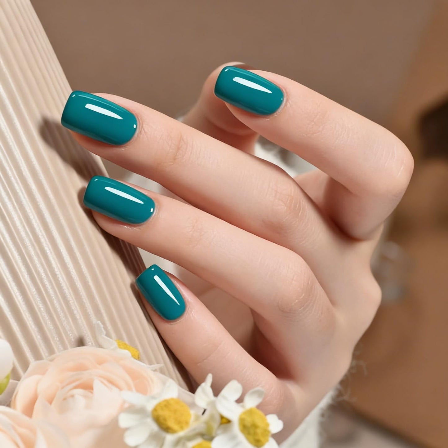 Vishine Gel Nail Polish Kit - 4 Colors Including Glitter Green Sparkle | 15ml for DIY Nail Art