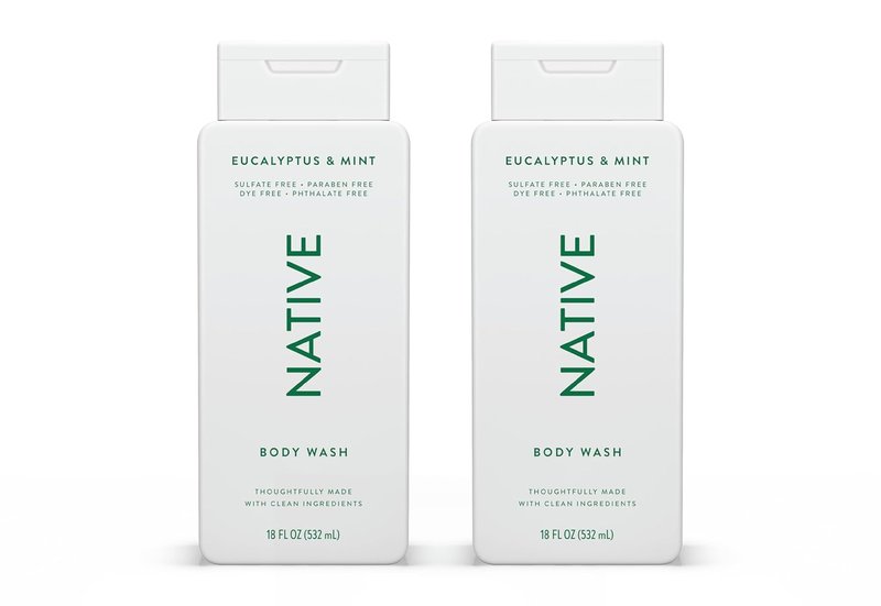 Native Body Wash - Naturally Derived Ingredients for Soft, Hydrated Skin | Eucalyptus & Mint, 18 oz