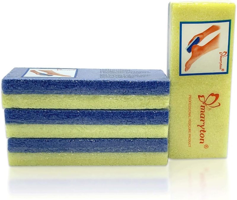 Pumice Stone for Feet - Hard Skin Callus Remover & Scrubber | Pack of 4 - Yellow