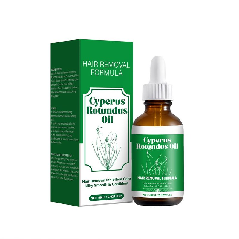 Cyperus Rotundus Oil | Cypress Rotundus Oil for Hair Removal | Reduces Hair Appearance | Soothes and Hydrates Skin,Hair Removal Oil Ideal for All Skin Types, 60ml