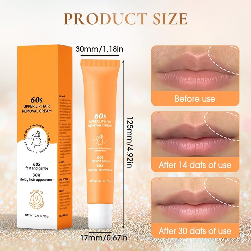 Hair Removal Cream for Women,2025 New Gentle Facial Hair Removal Cream With Scraper, Painless Hairs Removers for Body Face Lips (1)