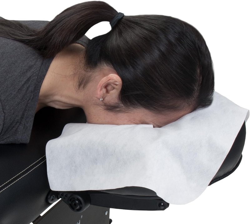 EarthLite Disposable Face Cradle Covers - Ultra Soft Medical-Grade Headrest Covers | 1000-Pack, White