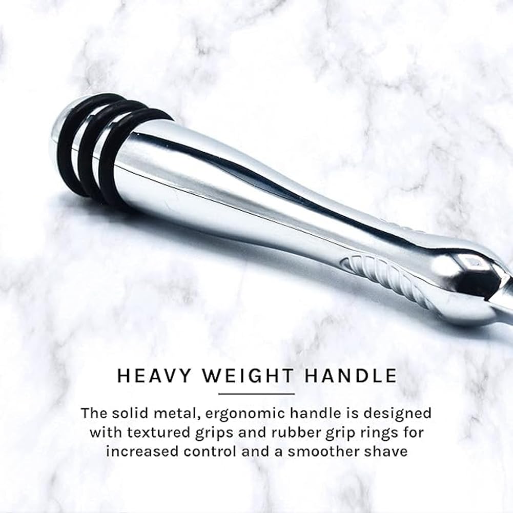 Taconic Shave Twin Blade Cartridge Razor - Heavyweight All Metal Non-Pivoting Design | 10 Cartridges Included