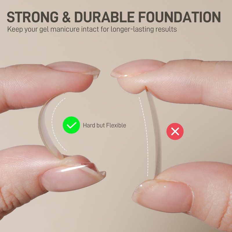 GAOY Clear Builder Base for Gel Nail Polish, 16ml Rubber Base Builder Gel, Nail Strengthener for Natural Nails, Soak Off Long Lasting UV Gel