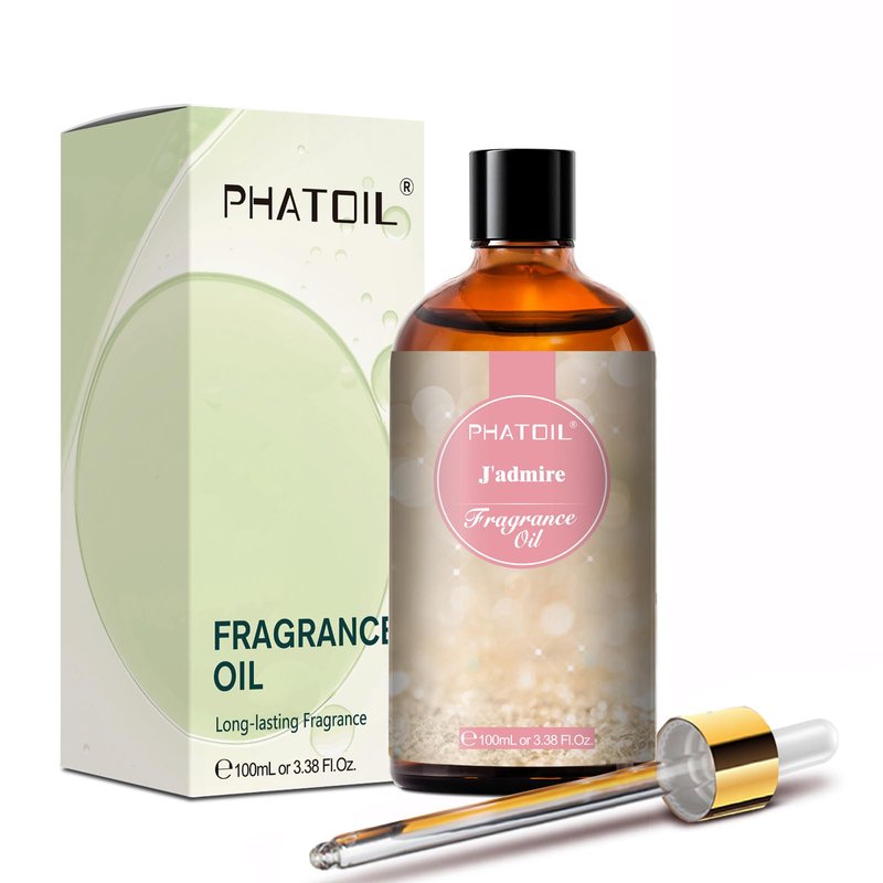 PHATOIL J'admire Fragrance Oils for Aromatherapy, 3.38FL.OZ Diffuser Oils for Home, Perfect for Aromatherapy, Humidifiers, Yoga, DIY Candle and Soap Making - 100ml