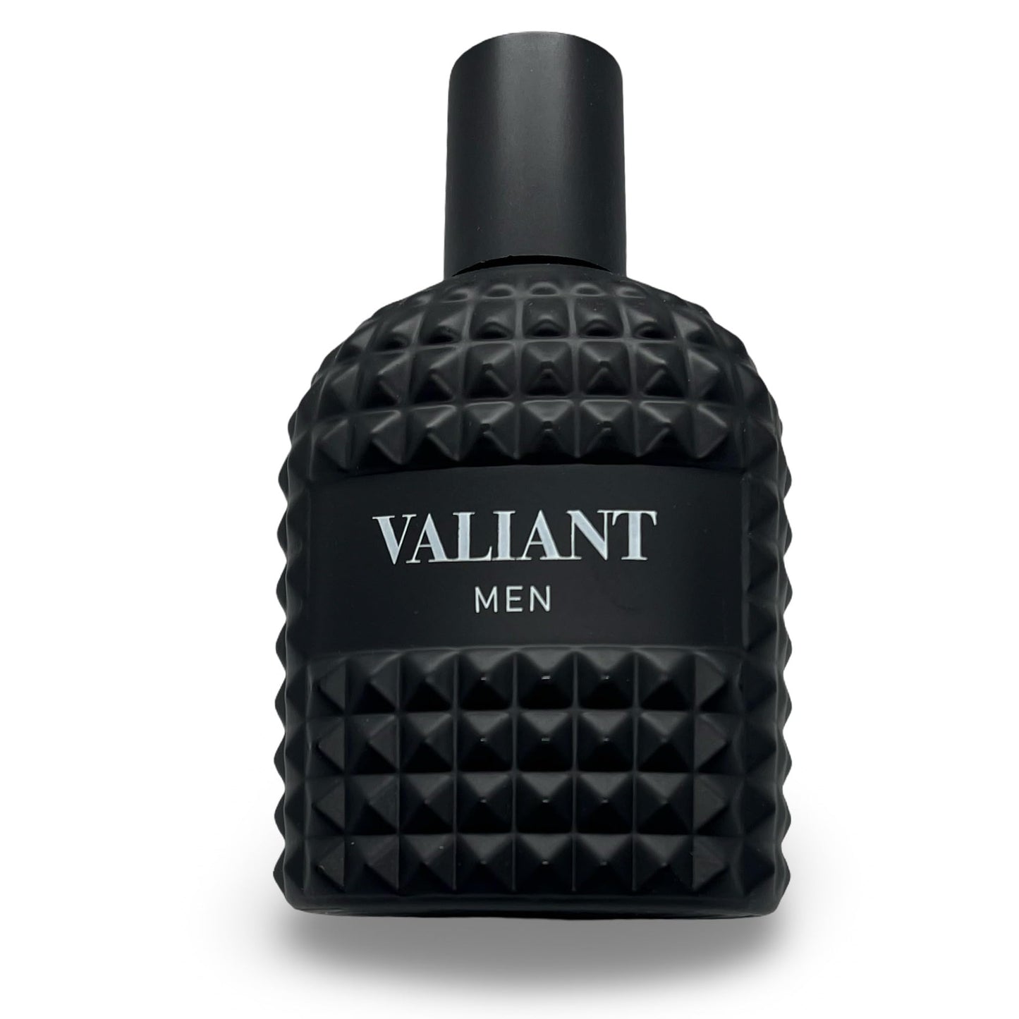 United Scents VALIANT MEN Eau de Parfum, Black Studded Bottle, Citrus Floral Fragrance, 3.4 Fl Oz