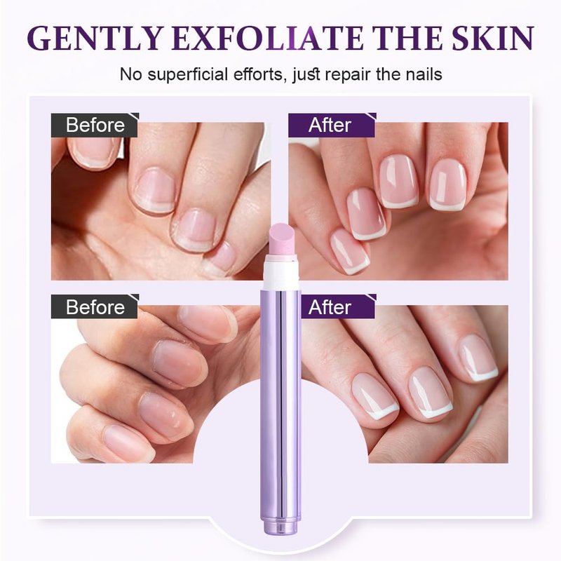 3-in-1 Nail Care Pen, Cuticle Oil Cuticle Pusher Nail Oil Pen, Cuticle Oil Pens for Hangnails, Dry & Damaged Nails, Moisturize Strengthen Brighten Nails Care (1, one size)