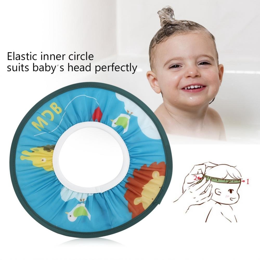 Baby Bath Rinser, Shampoo Shield for Kids and Toddlers, Blue, Safe Water Protection for Eyes and Ears During Shower, Bathtub Use