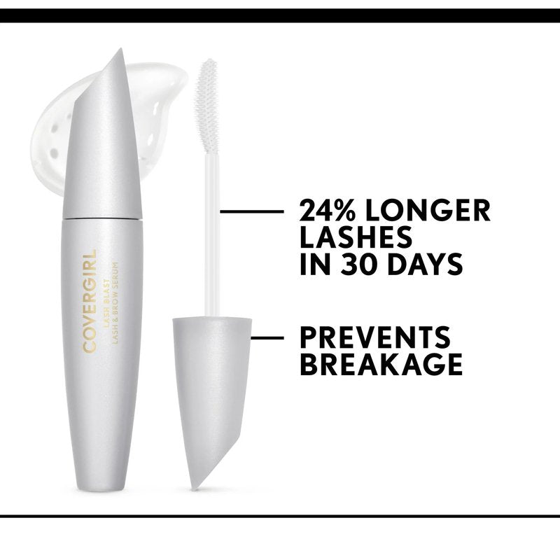 COVERGIRL Lash Blast Lash & Brow Transparent Serum, TRANSLUCENT, 0.44 Fl Oz (Pack of 2)