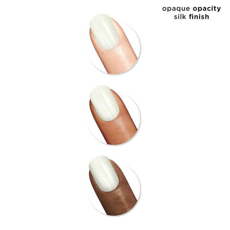 Sally Hansen Insta-Dri Nail Polish - Quick Dry, Streak-Free Shine | Semi-Opaque Milky White | 61 Silk Is…
