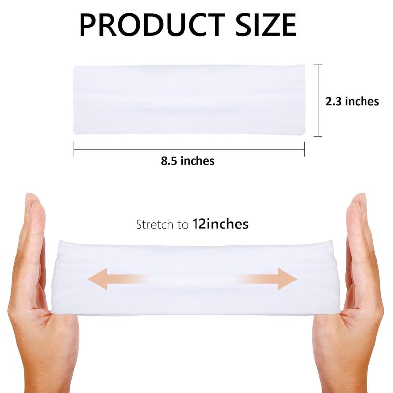 Huachi Pink Headbands for Women Valentines Day 16 Pack Elastic Hair Bands for Women' Hair Non Slip Soft Cloth Fabric Trendy Head Bands, White & Pink