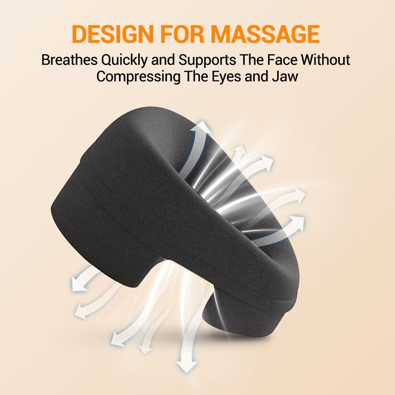 Face Down Pillow Massage Headrest for Bed, massage pillow on massage table, Piercing Pillows, Sleeping Pillow, Face Cradle After Eye Surgery, memory Removable Cover with Breathable Design, Light Grey
