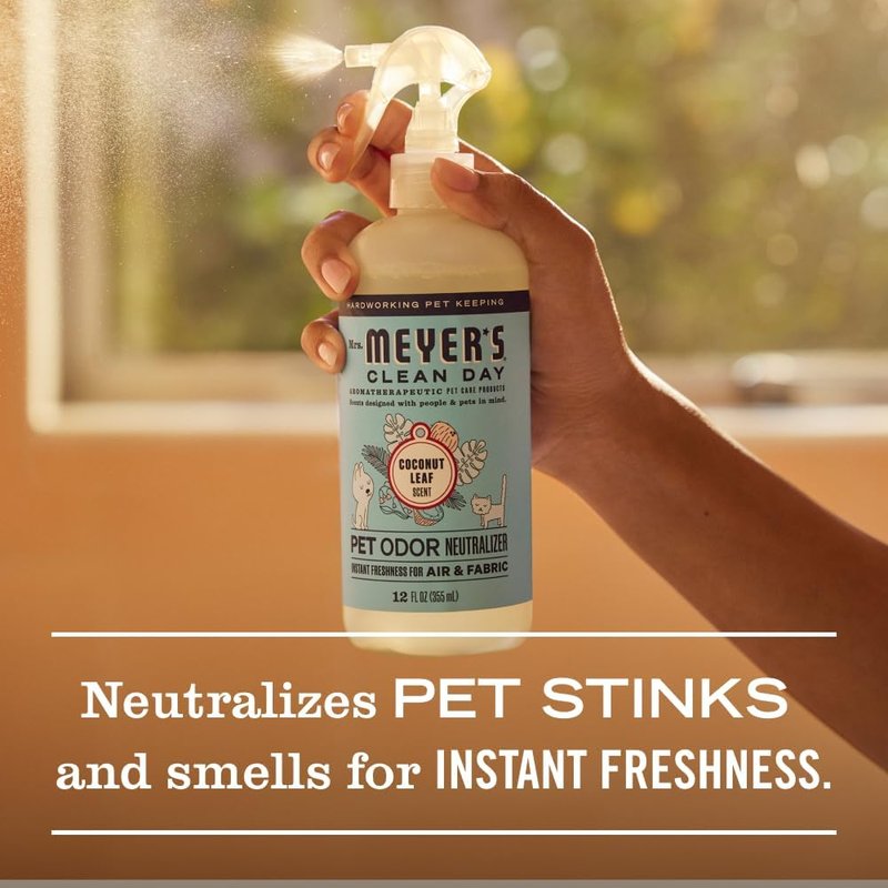 Mrs. Meyer's Clean Day Pet Odor Neutralizer - Coconut Leaf Scent | 12oz for Fresh Home Environment