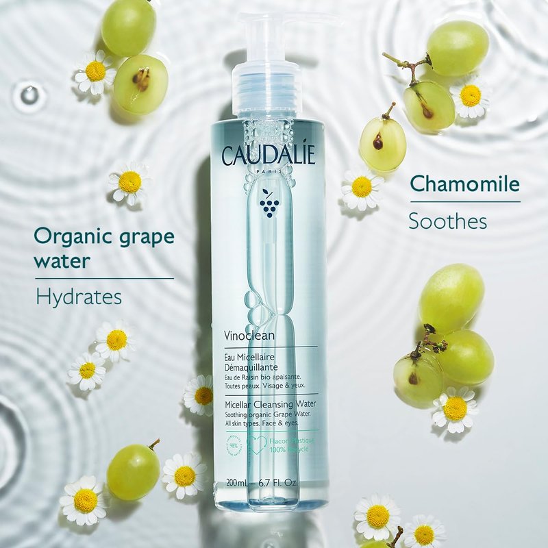Caudalie Vinoclean Micellar Cleansing Water - Gentle Makeup Remover | 200 mL