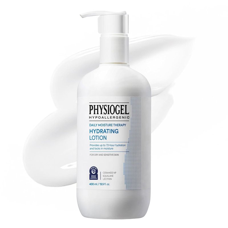 Physiogel Daily Moisture Therapy Lotion - Hydrating Body & Face Moisturizer with Ceramide | 72H Hydration for Dry & Sensitive Skin, 13.5 fl. oz.