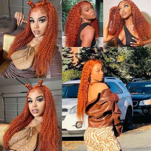 Brazilian Human Hair Bundles 26 28 30 inch Orange Jerry Curly Bundles 350 Color Human Hair Ginger Orange Unprocessed Virgin Quick Weave Hair for Black Women