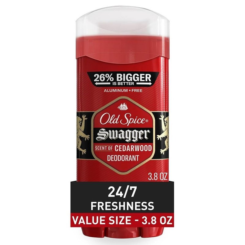 Old Spice Deodorant for Men - Aluminum Free Swagger Invisible Solid | Lime & Cedarwood, 3.8 Oz