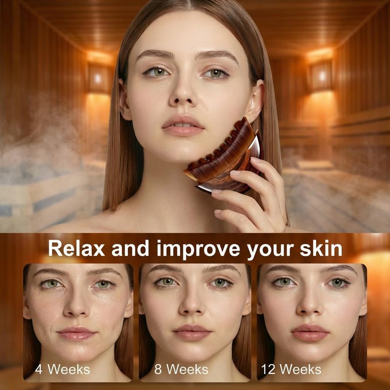 Skiennix Lymphatic Contour Face Brush - Sculpting Gua Sha Tool for Anti-Puffiness & Skin Glow | Detox & Lift