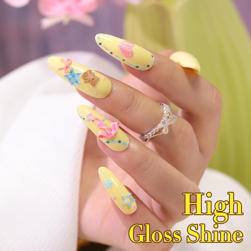 Gel Nail Polish - Double Rhythm 0.5 Oz Translucent Light Milky Pastel | Cream Yellow A1064 for DIY Manicure