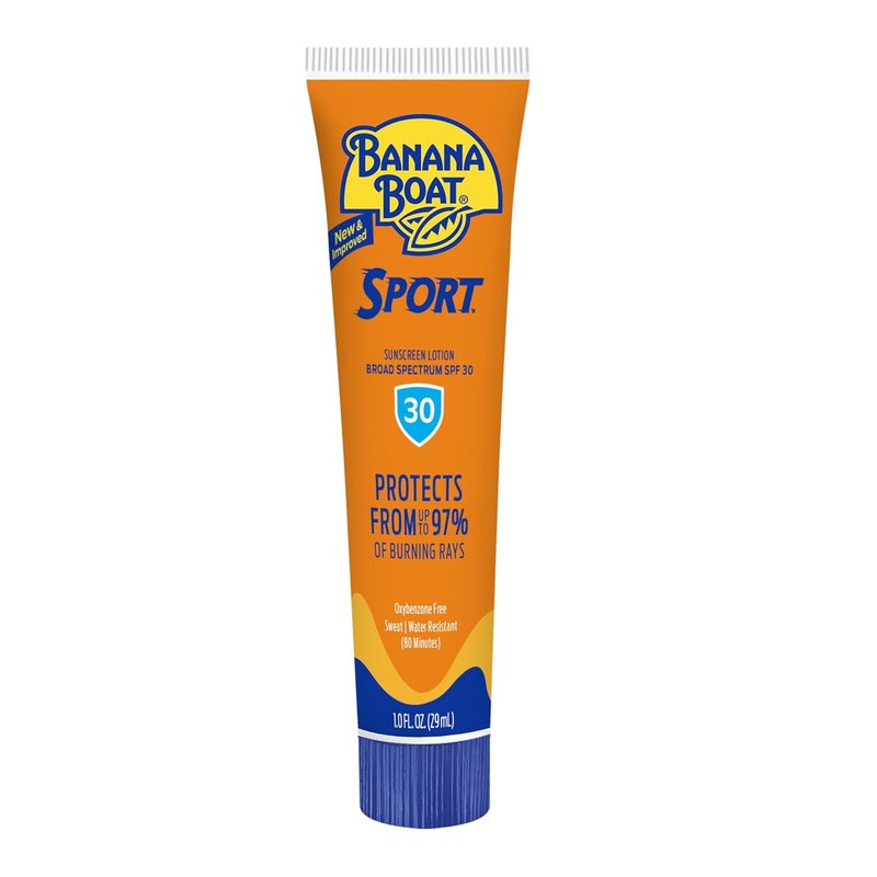 Banana Boat Sport Ultra SPF 30 Sunscreen Lotion - Oxybenzone Free | Travel Size 1 Fl Oz Sunblock
