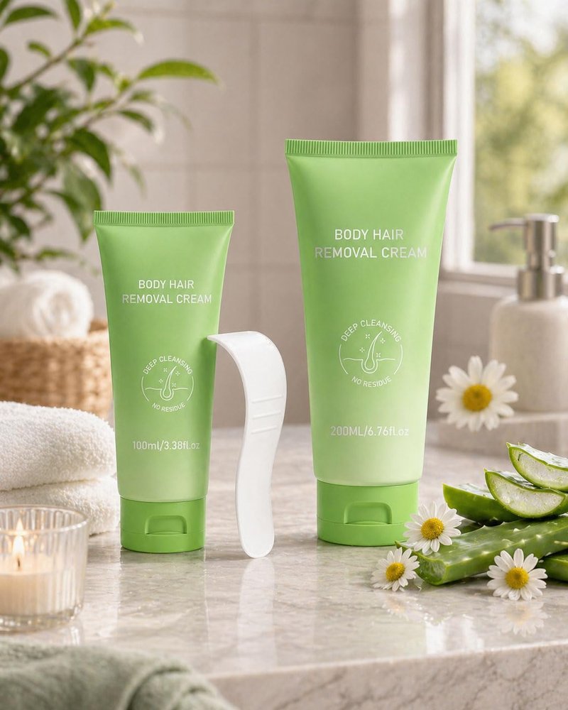 Hair Removal Cream for Women & Men, Gentle & Fast Body Hair Remover, Smooth Skin Finish, Suitable for Legs, Arms, Underarms & Bikini Area, Soothing Formula for Sensitive Skin