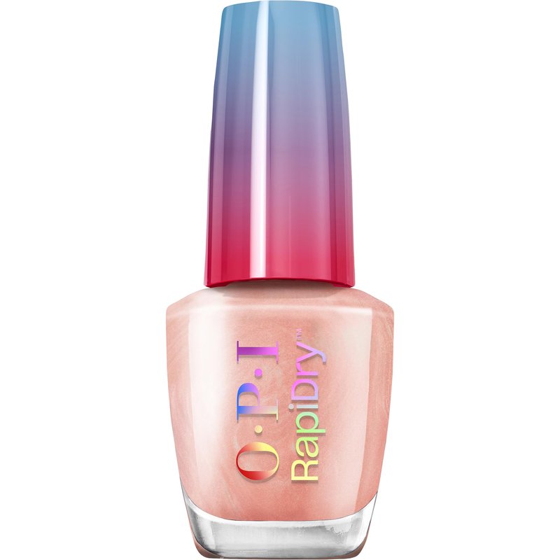 OPI RapiDry Stun n’ Done | Semi-sheer Soft Peach Shimmer Quick Dry Nail Polish | Vegan, Smudge Proof, Fast Drying