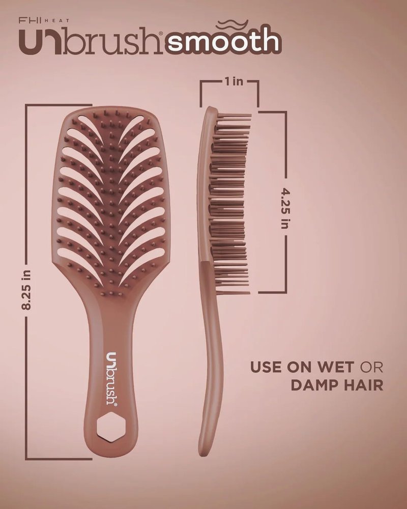 FHI Heat Detangling Smoothing Brush - Heat Resistant for Pain-Free Brushing on All Hair Types