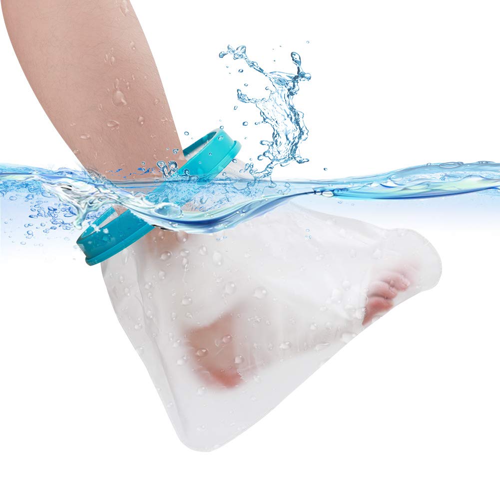 Waterproof Foot Cast Cover for Shower Adult, Patented Ankle Wound Protector Watertight Seal, Reusable Surgery Recovery Supplies After Broken Foot Injury [2026 Upgrade]