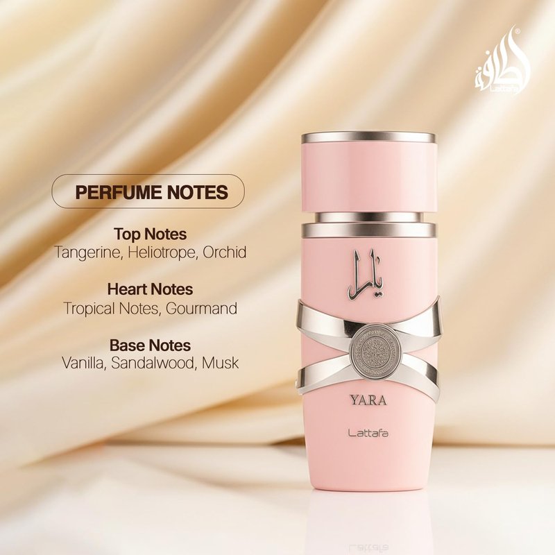 Lattafa Yara Eau de Parfum - Long-Lasting Vanilla & Floral Fragrance for Women | 3.40 oz / 100 ml