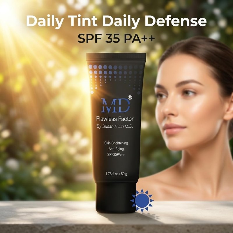 MD Flawless Factor BB Cream - Brightening Tinted Moisturizer with SPF 35 | Waterproof Beauty Balm, 1.76 fl oz