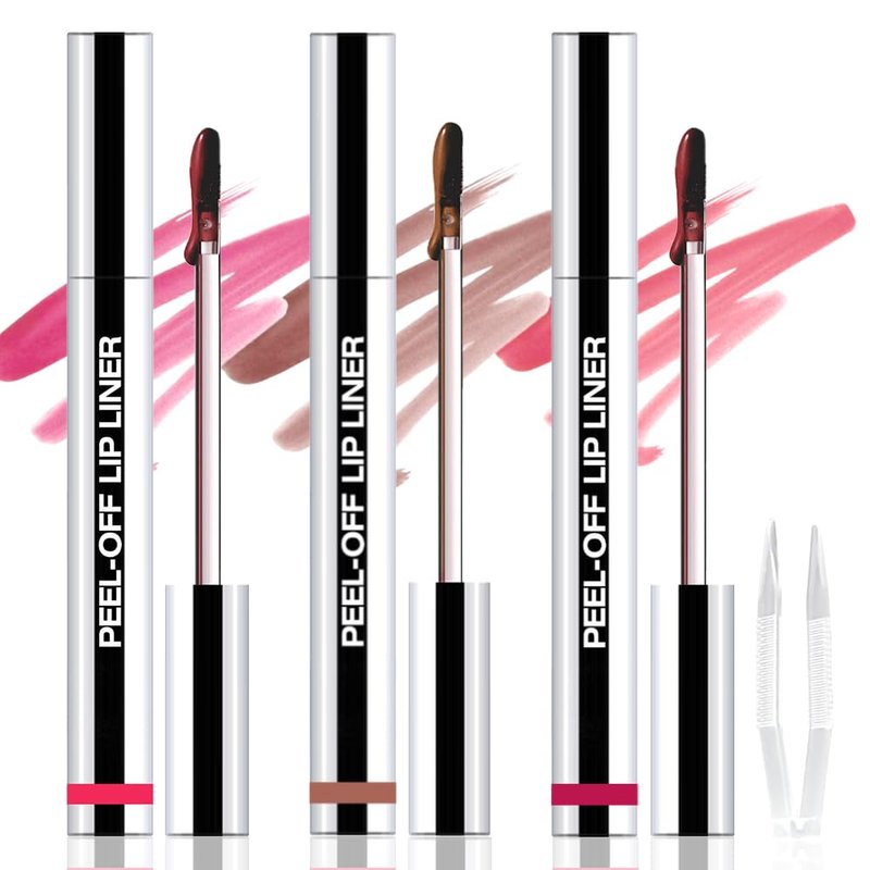 Peel Off Matte Liquid Lip Gloss Set - Long Lasting, Waterproof Lip Stain | 3 Colors Included (00, 02, 06)