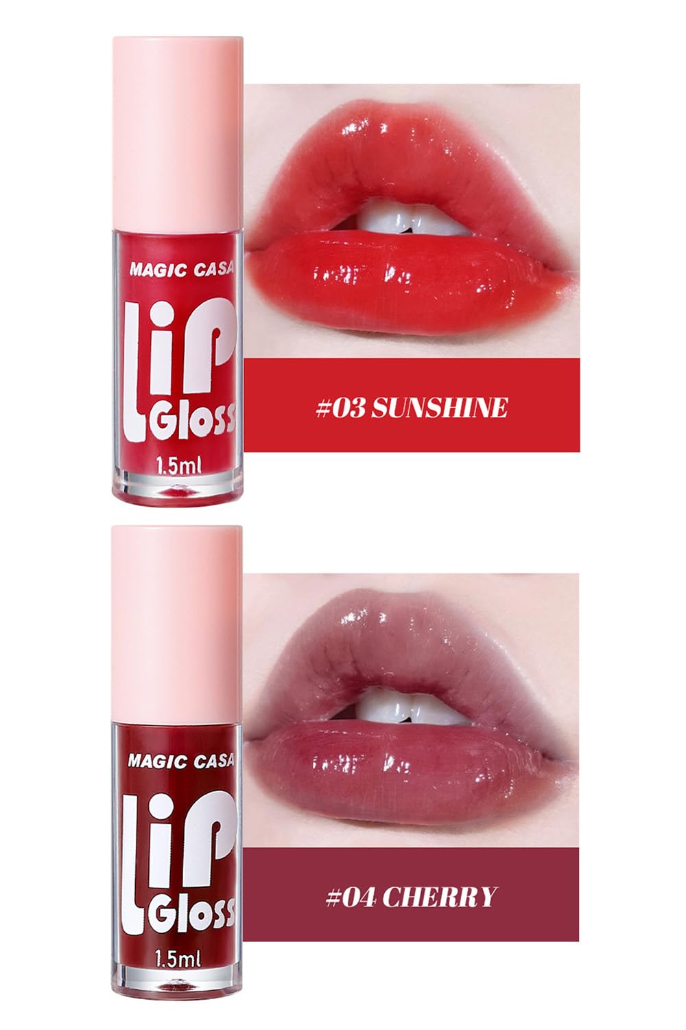 Yasovigi Lip Stain Lip Oil Plumping Lip Tint Moisturizing Lip Gloss, Transparent Lip Balm Care Stick Nourishing Repairing Non-sticky, Moisture&Lighten Lip Lines