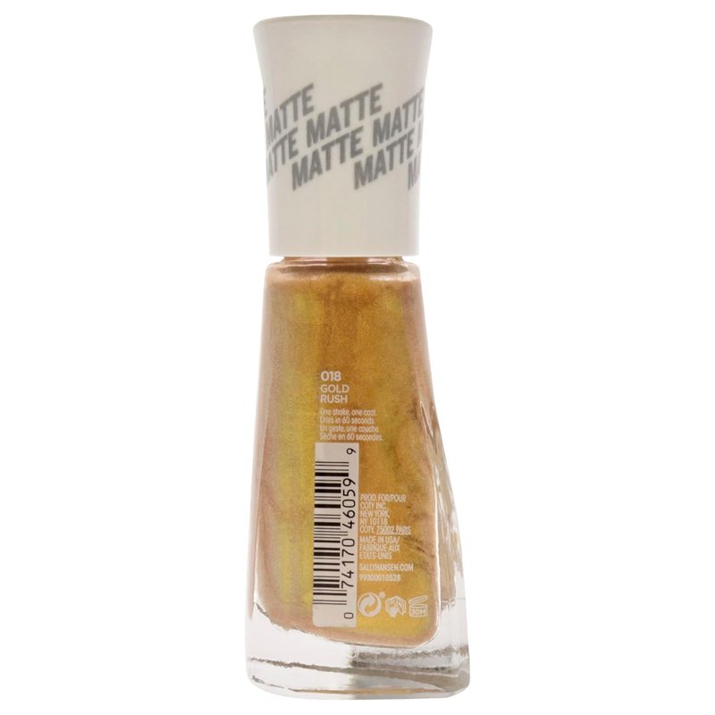 Sally Hansen Insta Dri Matte Metallics - Gold Rush Nail Polish | Quick-Dry Formula, 0.31 Fl Oz