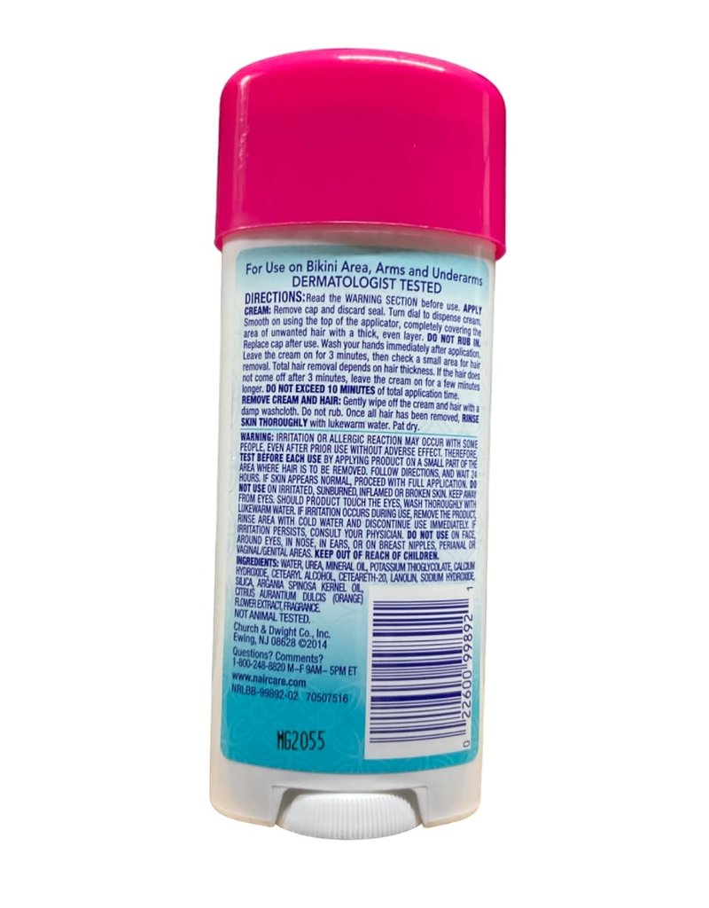 Nair Hair Remover Glides Away Max, Moroccan Argan Oil, for Bikini, Arms & Underarms, 3.3 Oz. by Nair