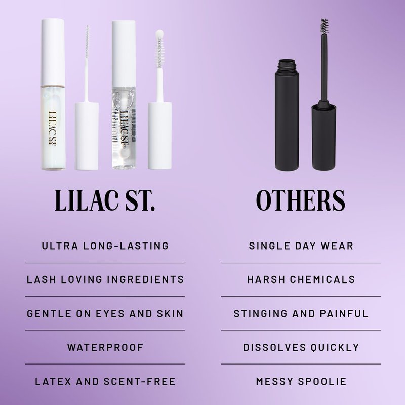 Lilac St - Eternal Bond (Clear) Lash Glue & Lash Crystal Coat - Long Lasting & Fast Drying Lash Glue - Sealant for Extended Lash Wear, Reduce Stickiness & Keeps Lashes Clean - Waterproof, Vegan