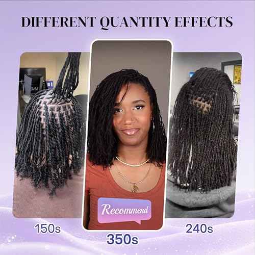 Micro Locs Extesnions Human Hair 0.2cm Thickness Sisterlocks Curly Tips, Full Handmade Interlocking Permanent Soft Dreadlock Extensions Natural Looking Locs (BUG# 0.2cm, 12 Inch 30 Strands)